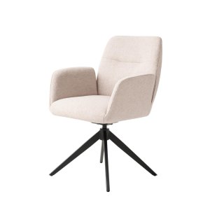 Roxana drejestol, m. arml�n - elfenben stof og sort st�l
