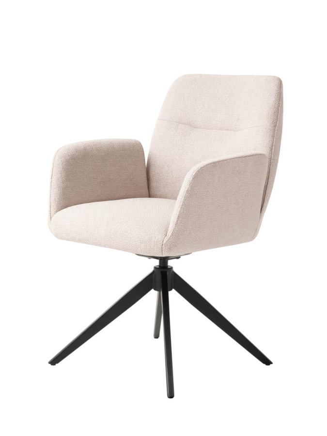 Roxana drejestol, m. arml�n - elfenben stof og sort st�l