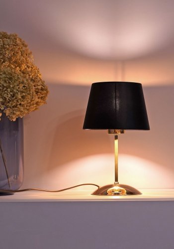 TK Glory bordlampe - sort stof og guld metal