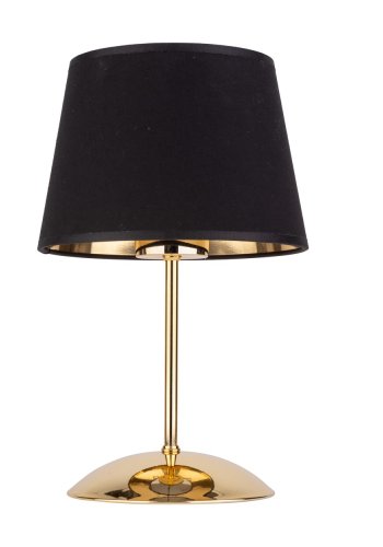 TK Glory bordlampe - sort stof og guld metal