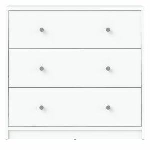 TVILUM May kommode - hvid tr, m. 3 skuffer