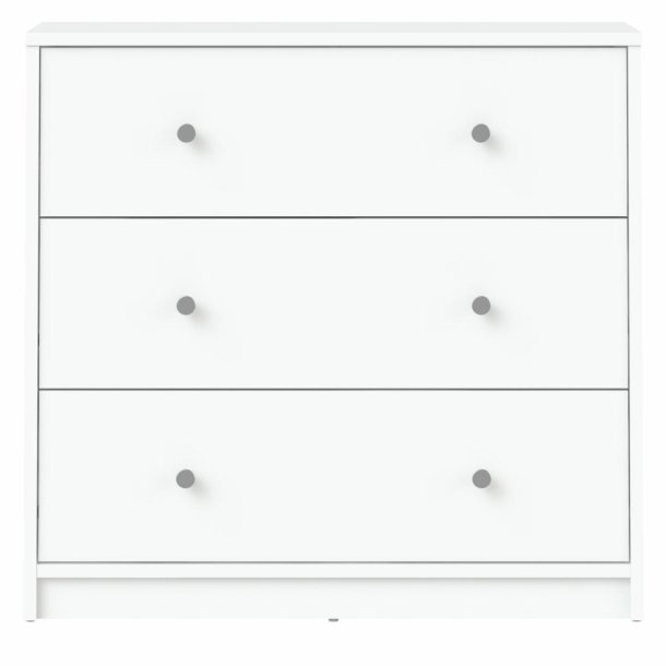 May kommode - hvid tr, m. 3 skuffer