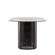 VIND COLLECTION Glasgow x Josefin Lustig spisebord, ovalt - klart glass og sort stl (200x100)