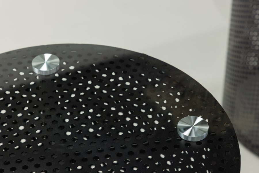 VIND COLLECTION Glasgow x Josefin Lustig spisebord, ovalt - klart glass og sort stl (200x100)