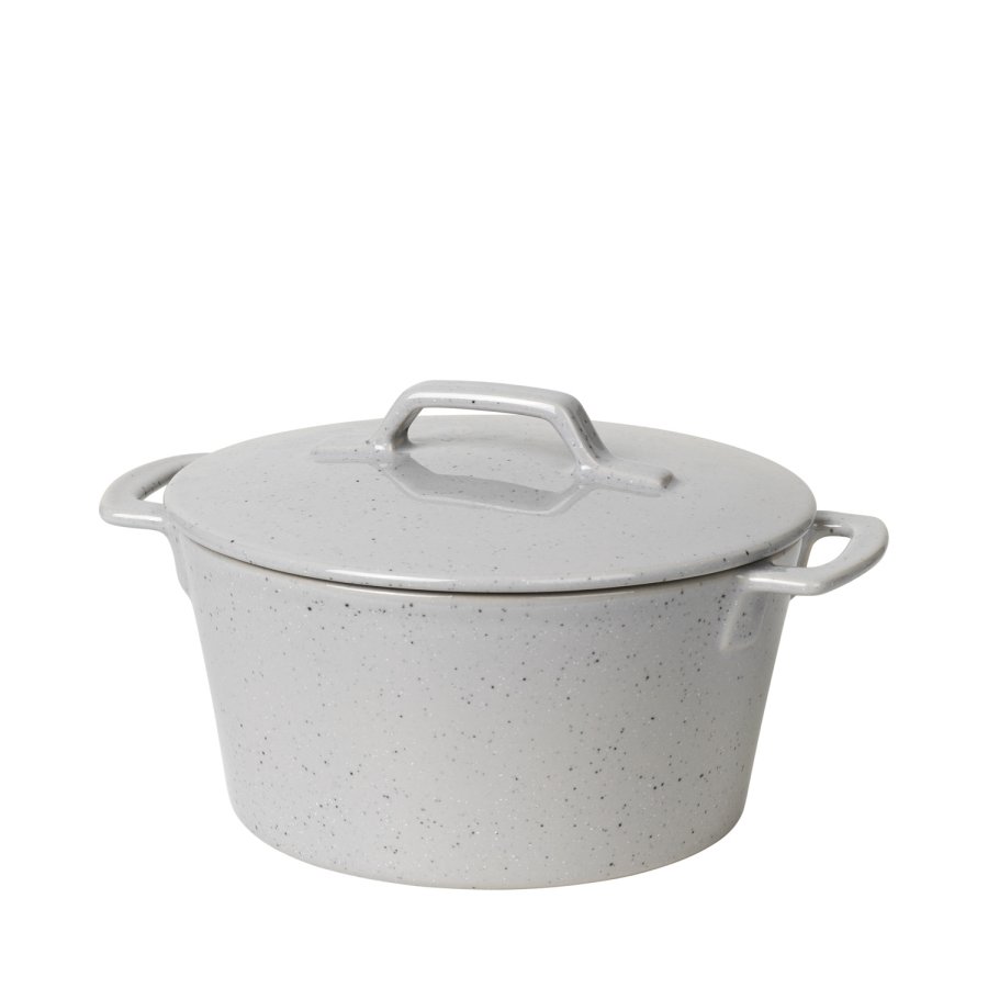 BROSTE COPENHAGEN Hasle ildfast form, med lokk - lys gr