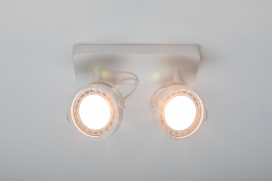 ZUIVER Dice-2 DTW Spot Light - hvit metall