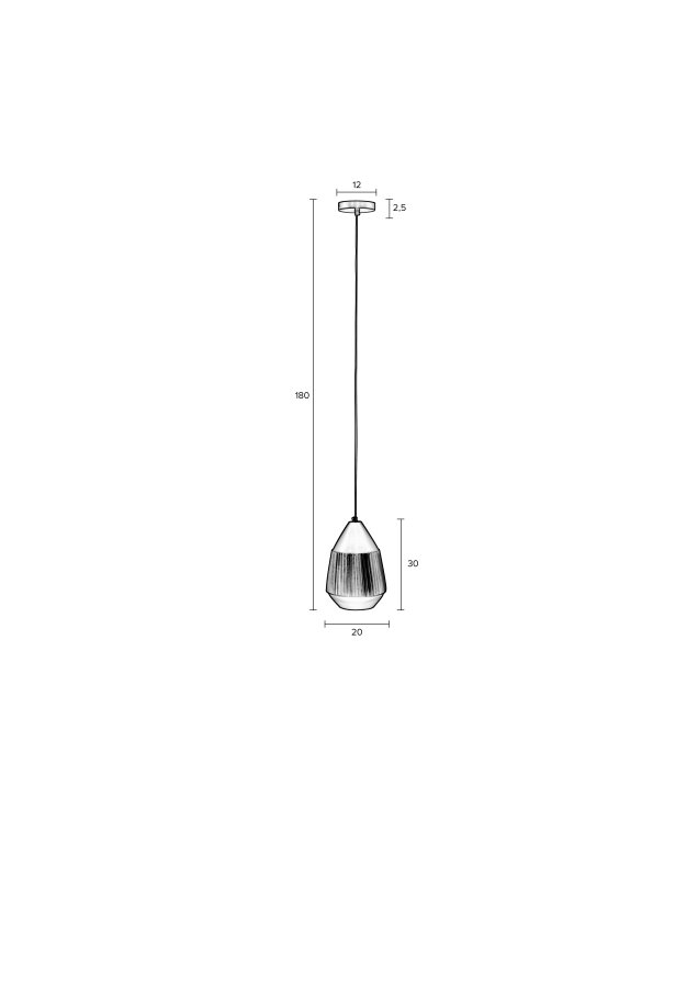 WHITE LABEL LIVING Aysa Tall taklampe - sort aluminium