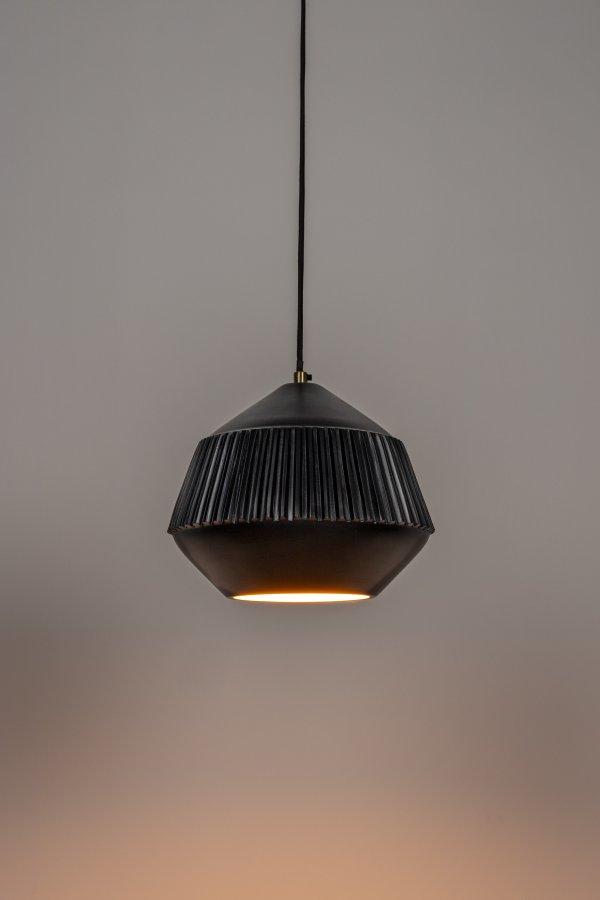 WHITE LABEL LIVING Aysa Wide taklampe - sort aluminium