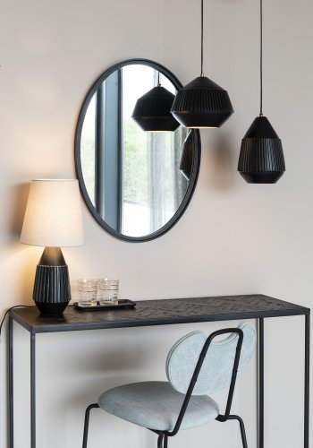 WHITE LABEL LIVING Aysa Wide taklampe - sort aluminium