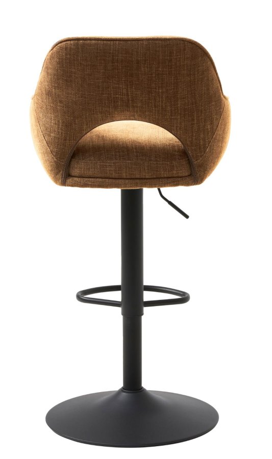 UNIQUE FURNITURE Cowley barstol, m. rygl�n, arml�n og fodst�tte - rust polyester og sorte ben