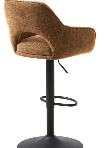 UNIQUE FURNITURE Cowley barstol, m. rygl�n, arml�n og fodst�tte - rust polyester og sorte ben