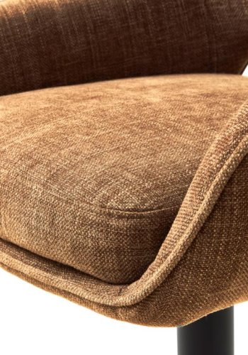 UNIQUE FURNITURE Cowley barstol, m. rygl�n, arml�n og fodst�tte - rust polyester og sorte ben