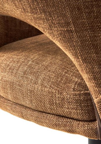 UNIQUE FURNITURE Cowley barstol, m. rygl�n, arml�n og fodst�tte - rust polyester og sorte ben