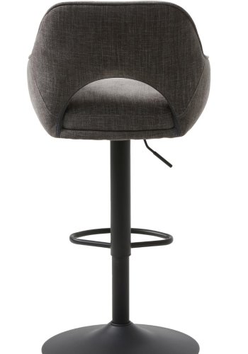 UNIQUE FURNITURE Cowley barstol, m. rygl�n, arml�n og fodst�tte - grafitgr� polyester og sorte ben