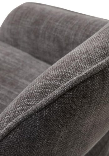 UNIQUE FURNITURE Cowley barstol, m. rygl�n, arml�n og fodst�tte - grafitgr� polyester og sorte ben