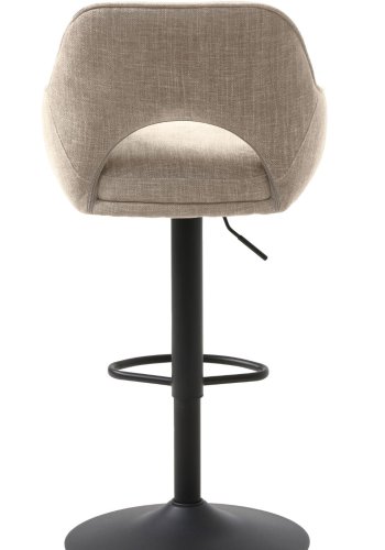 UNIQUE FURNITURE Cowley barstol, m. rygl�n, arml�n og fodst�tte - linned polyester og sorte ben