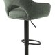 UNIQUE FURNITURE Cowley barstol, m. rygl�n, arml�n og fodst�tte - skovgr�n polyester og sorte ben