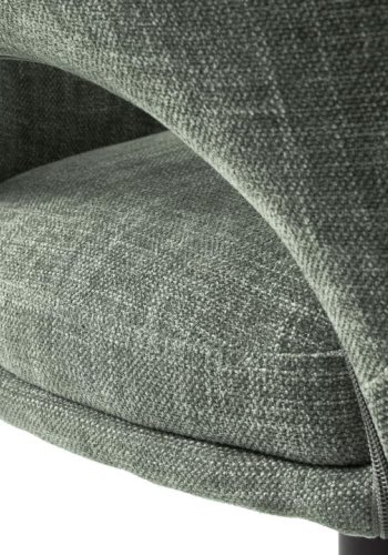 UNIQUE FURNITURE Cowley barstol, m. rygl�n, arml�n og fodst�tte - skovgr�n polyester og sorte ben