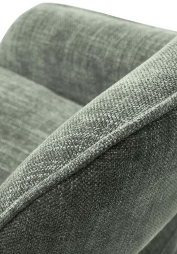 UNIQUE FURNITURE Cowley barstol, m. rygl�n, arml�n og fodst�tte - skovgr�n polyester og sorte ben