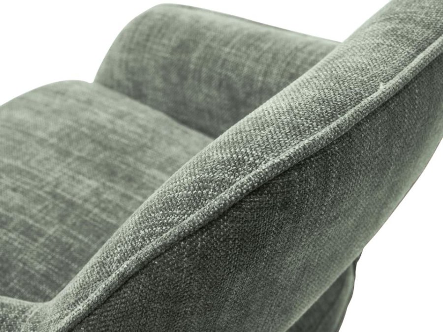 UNIQUE FURNITURE Cowley barstol, m. rygl�n, arml�n og fodst�tte - skovgr�n polyester og sorte ben