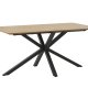 Cesura spisebord, rektangul�r - natur eg melamin og sort stjerne metal (90x160)