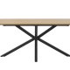 Cesura spisebord, rektangul�r - natur eg melamin og sort stjerne metal (90x160)