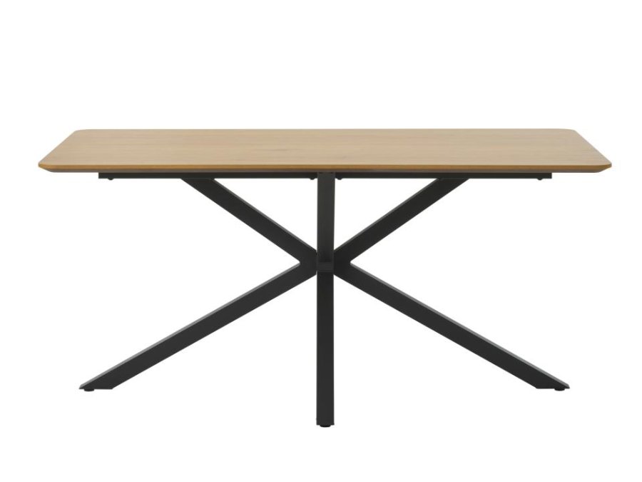 Cesura spisebord, rektangul�r - natur eg melamin og sort stjerne metal (90x160)