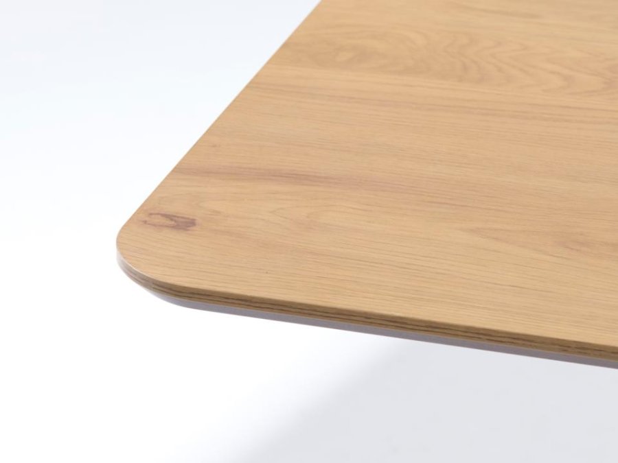 UNIQUE FURNITURE spisebord, rektangul�r - natur egemelamin og sort metal (90x160)