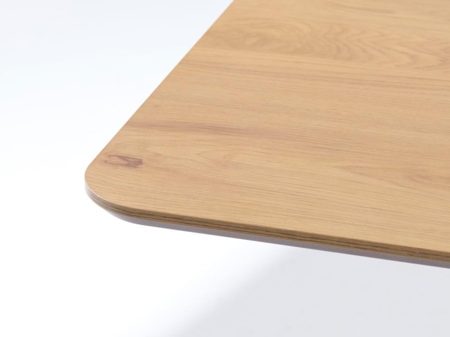 Cesura spisebord, rektangul�r - natur eg melamin og sort stjerne metal (100x200)