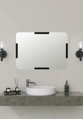 NORDVÄRK Code dekorativt speil, svart