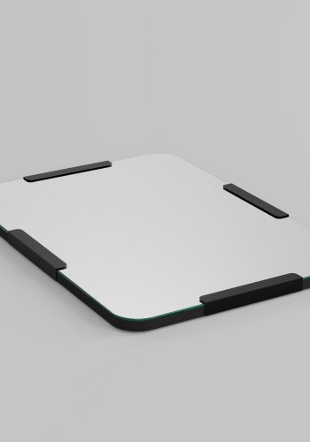 NORDVÄRK Code dekorativt speil, svart