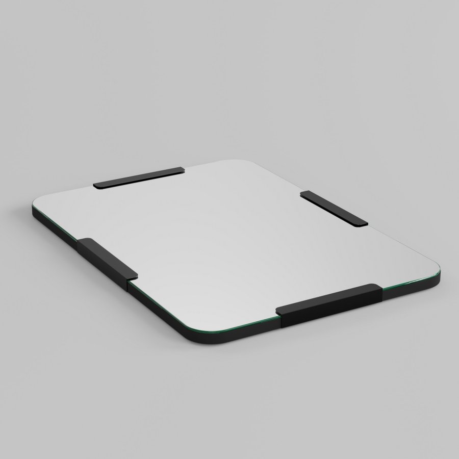 NORDVÄRK Code dekorativt speil, svart