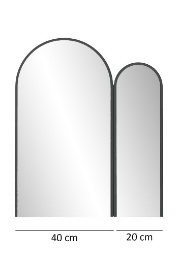 NORDVRK Classe dekorativt speil, svart