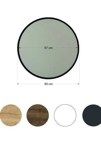 NORDVÄRK Yuvarlak dekorativt speil, svart