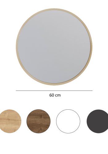 NORDVÄRK Yuvarlak dekorativt speil, beige