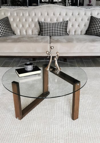 NORDVÄRK Yuvarlak salongbord, valntt