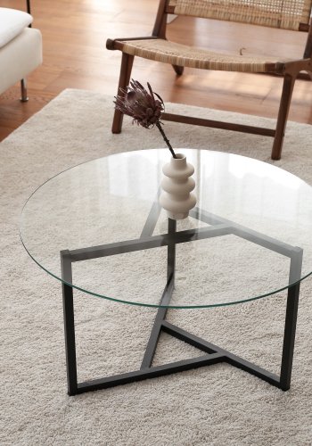 NORDVRK Trio salongbord, transparent Svart