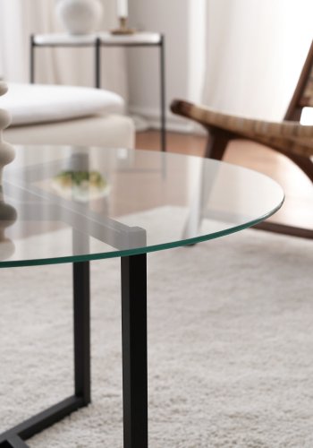 NORDVRK Trio salongbord, transparent Svart