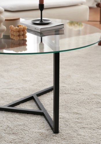 NORDVRK Trio salongbord, transparent Svart