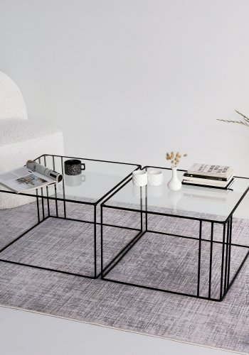 NORDVÄRK Outline salongbord, svart