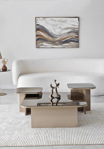 NORDVRK Jazz sofabord - beige bronze melamin (st med 3)