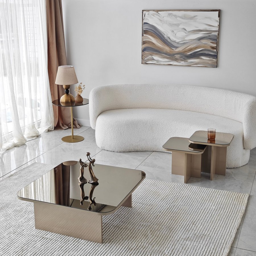 NORDVRK Jazz sofabord - beige bronze melamin (st med 3)