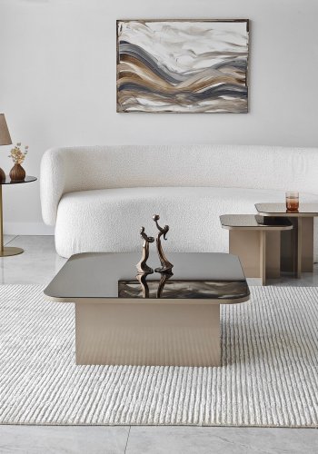 NORDVRK Jazz sofabord - beige bronze melamin (st med 3)