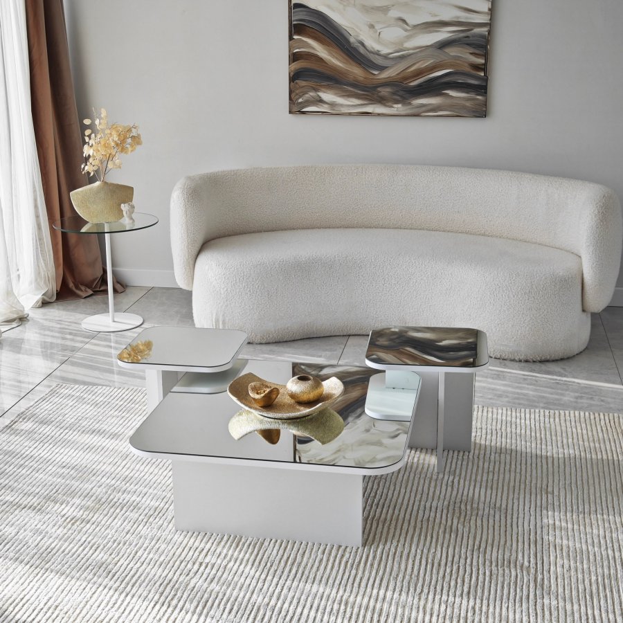 NORDVRK Jazz sofabordsett, hvit