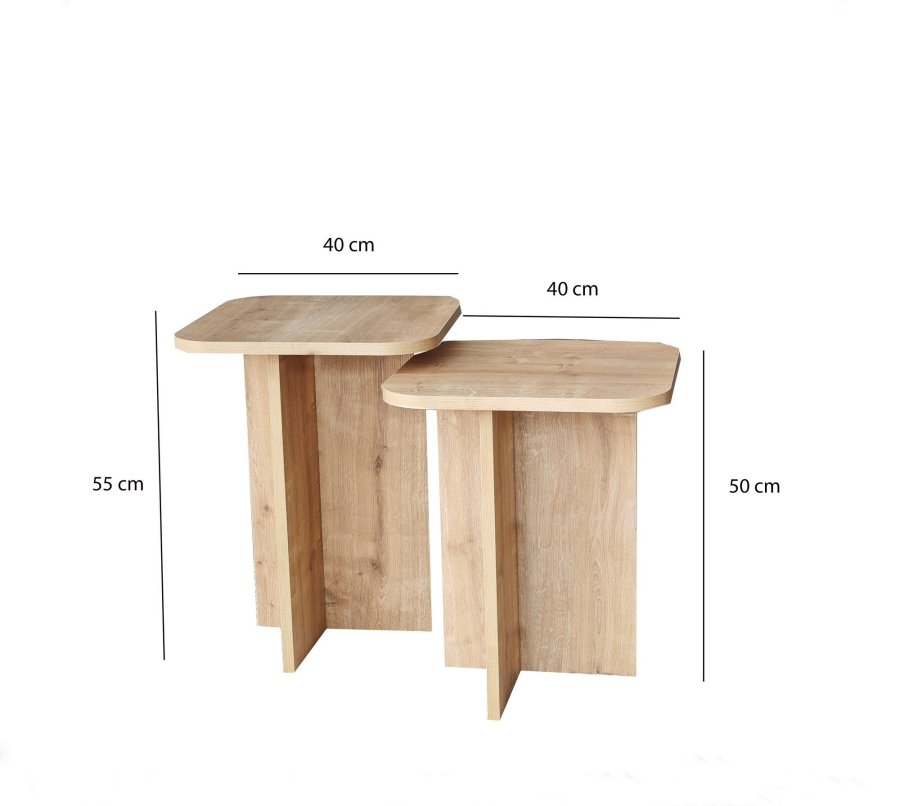 NORDVRK Blues sidebordsett, eik