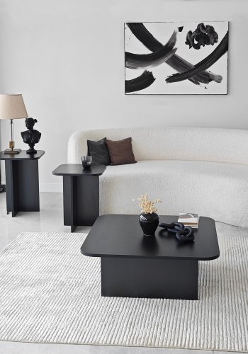 NORDVÄRK Blues salongbordsett, sort