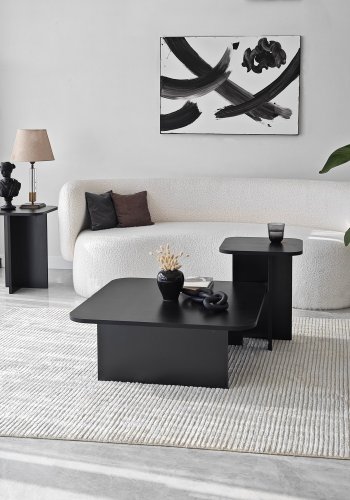 NORDVÄRK Blues salongbordsett, sort