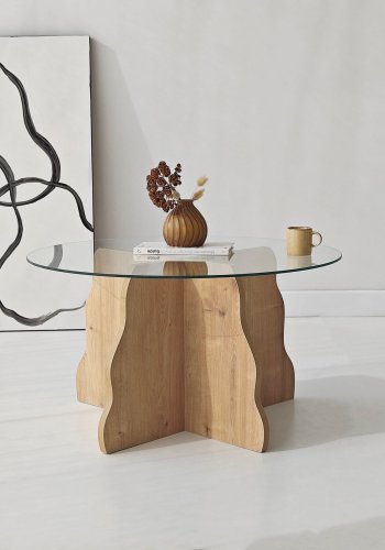 NORDV�RK Fj�ril - Safir Ek, Transparent Soffbord