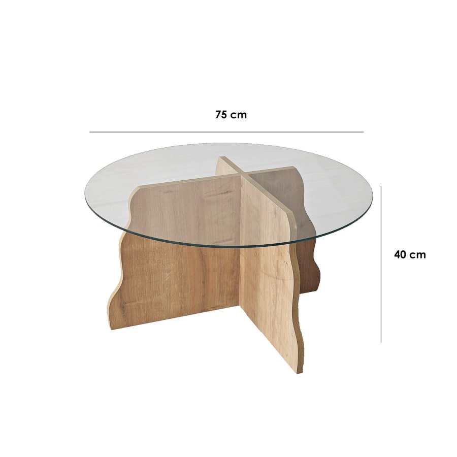 NORDV�RK Fj�ril - Safir Ek, Transparent Soffbord