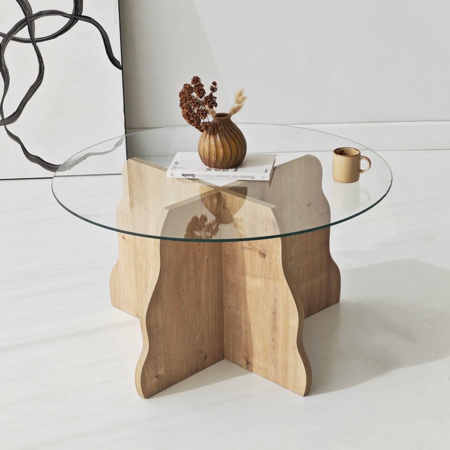 NORDV�RK Fj�ril - Safir Ek, Transparent Soffbord
